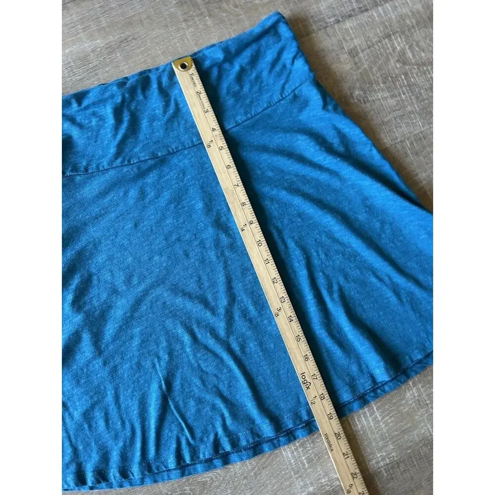 Toad & Co Chaka Foldover Skirt Womens S Blue A-Line Stretch Casual - Picture 4 of 6